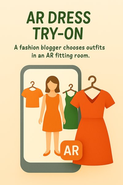 Illustrative Graphic for AR Fashion Try-On Experience