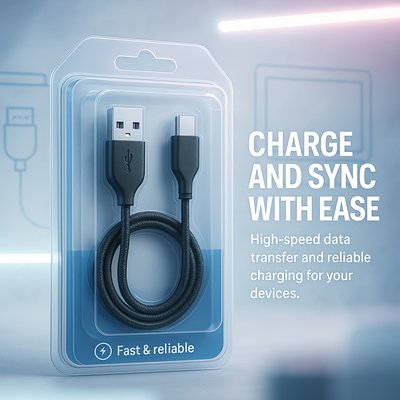 Product Packaging for USB Charging Cable