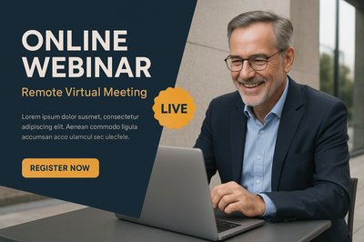 Business Executive Engaged in Online Webinar Meeting