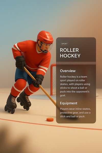 Engaging Roller Hockey Web Page Design Concept
