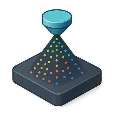 3D LiDAR Icon Representing Point Cloud Technology