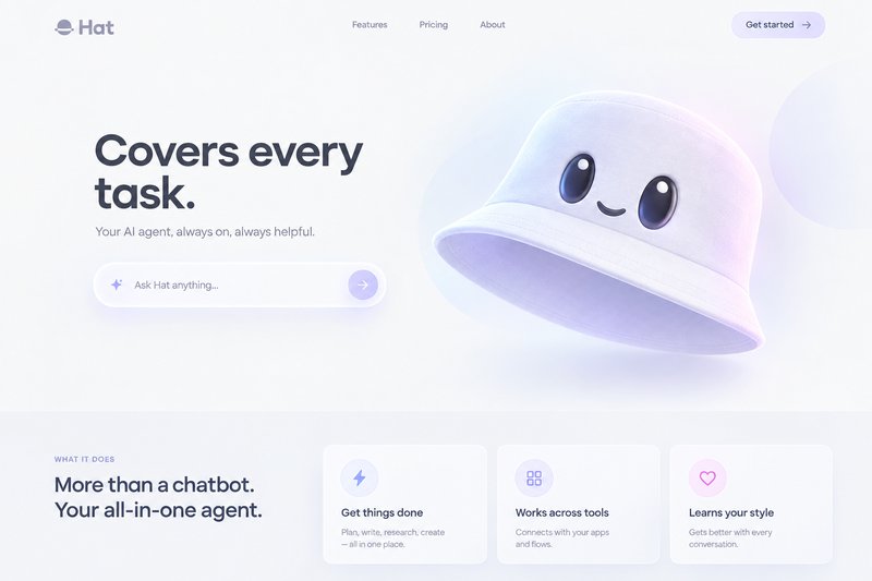 Engaging AI landing page design