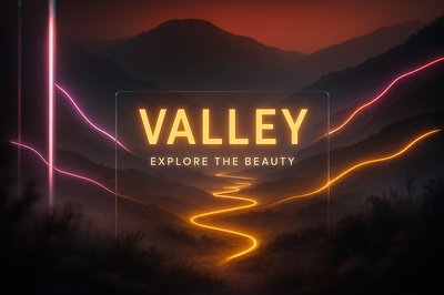 Neon Valley: Explore the Beauty of Luminous Landscapes