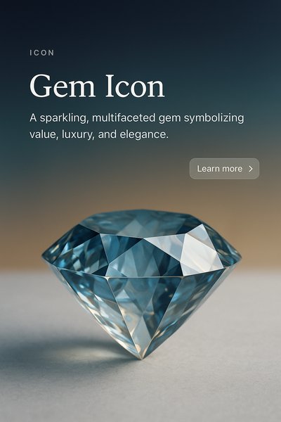 Elegant Gem Icon Symbolizing Luxury and Value