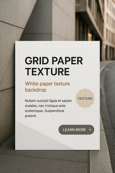 Modern Grid Paper Texture Display with Action Button