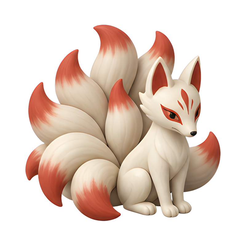 nine-tailed fox figurine decor