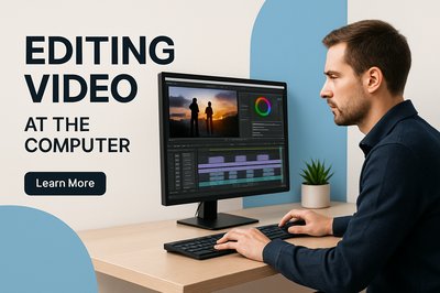 Modern Video Editing Interface with Clear Typography