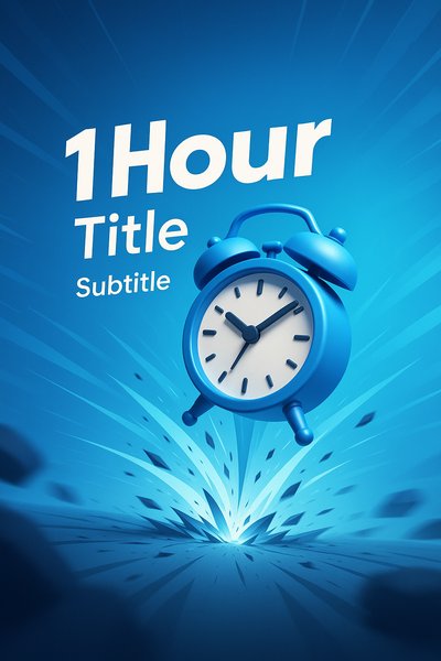 3D Alarm Clock Graphic for Time Management Concept