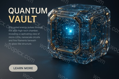 Quantum Vault: A Hyperrealistic Close-Up of Encrypted Energy