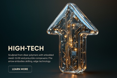 Mesmerizing 3D Arrow Design with High-Tech Aesthetics