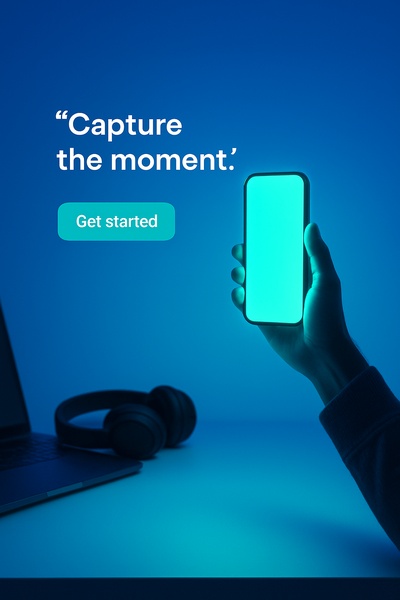 Illuminated Phone in Shadowy Atmosphere