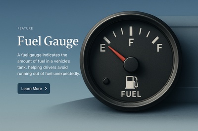Stylish Fuel Gauge Web Page Design Concept