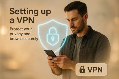 Digital Security Graphic for VPN Setup Instructions