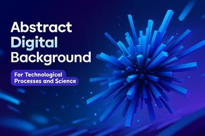 Dynamic Abstract Digital Illustration for Technology and Science