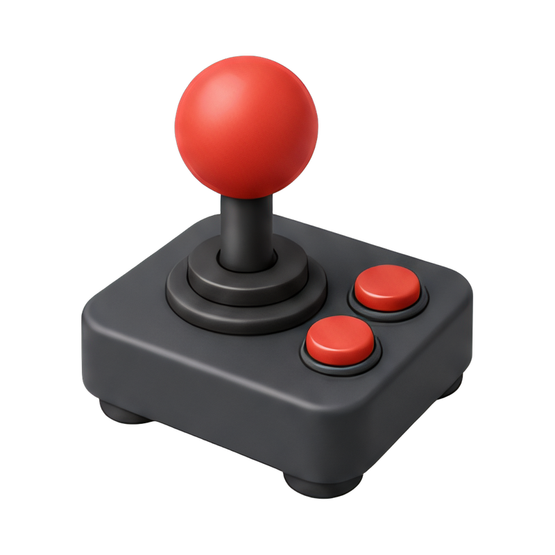 Colorful arcade joystick ball top