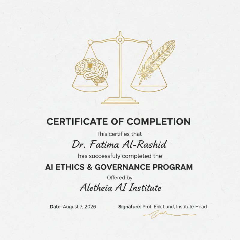 Elegant certificate of completion design