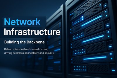 Glowing Network Servers Enhancing Digital Connectivity