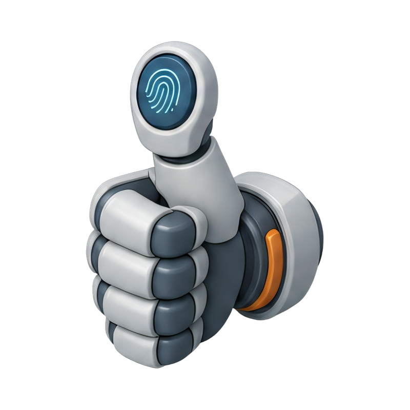 robotic thumb with sensor pad