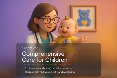 Engaging Pediatrician Web Page Design Concept