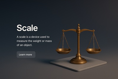 3D Illustration of a Scale on Dark Background