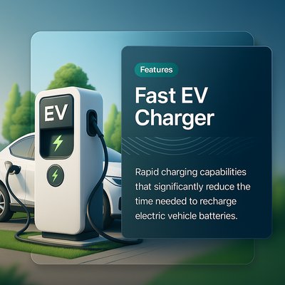 Modern Fast Electric Vehicle Chargers in a Park Setting