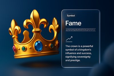 Golden Royal Crown Symbolizing Kingdom's Fame and Prestige
