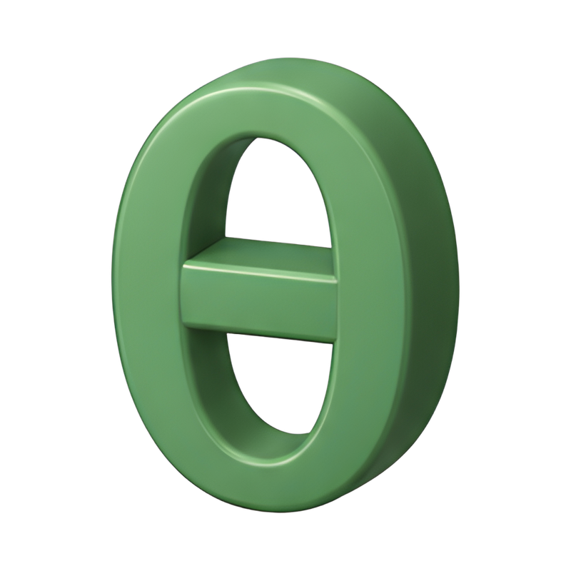 Greek theta symbol illustration