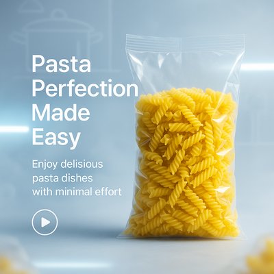 Pasta Packaging Design with Minimalist Style