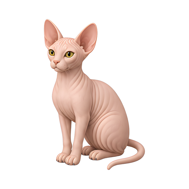 playful hairless sphynx cat