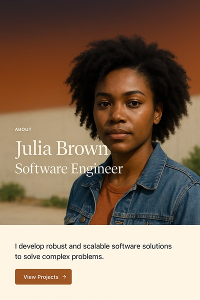 Stylish Web Design Featuring Software Engineer Profile