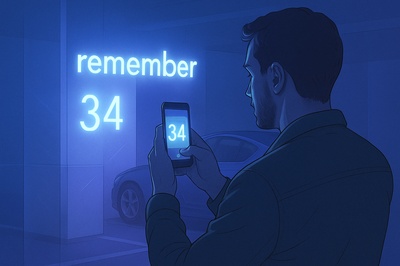 Man Captures Parking Spot Number in Stylish Realism
