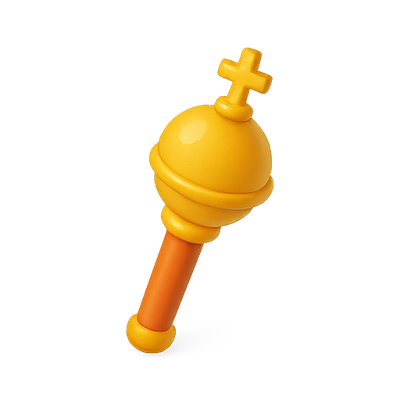 Colorful Toy Scepter with Cross Design