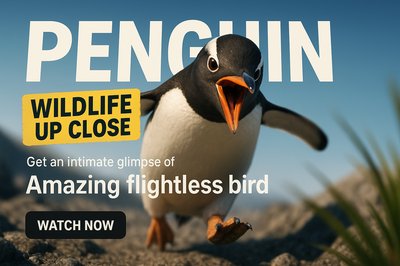 Promotional Image for Wildlife Documentary Featuring Penguin