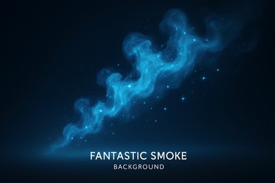 Magical Stardust Smoke Background with Twinkling Stars