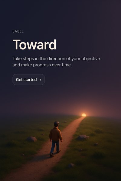 3D Scene Depicting a Path Toward a Distant Horizon