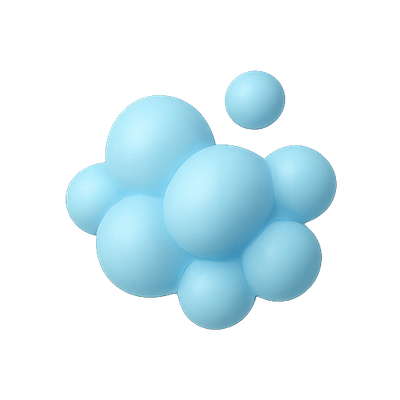 Stylized Blue Bubble Cluster Graphic