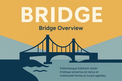 Elegant Geometric Bridge Design with Overview Text