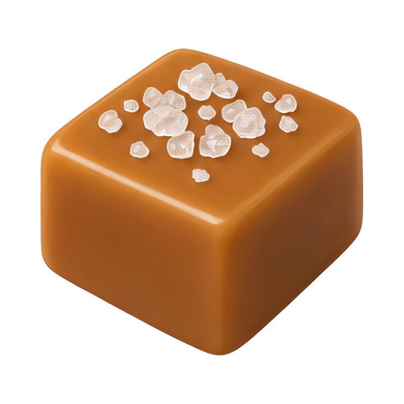 caramel with sea salt drizzle
