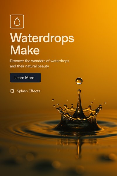 Stunning Waterdrop Splash Visual with Call to Action