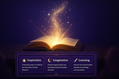 Enchanting Fantasy Scene with Book and Magical Light