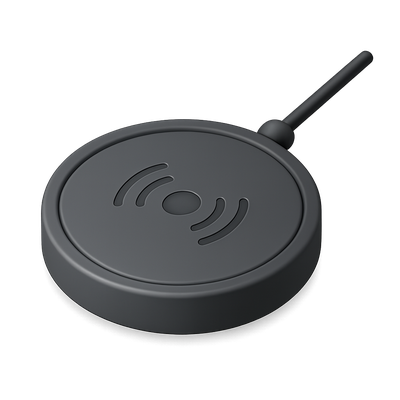 3D Wireless Charger Icon with Isometric Design