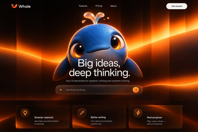 Engaging AI agent landing page