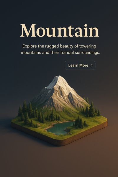 Serene Mountain Landscape with Calm Waters and Lush Vegetation