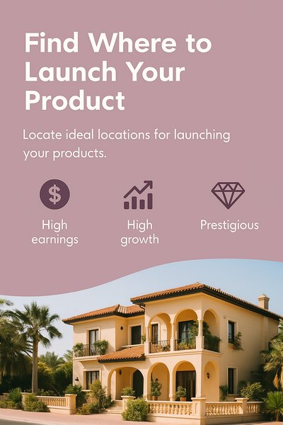 Promotional Graphic for Product Launch Locations