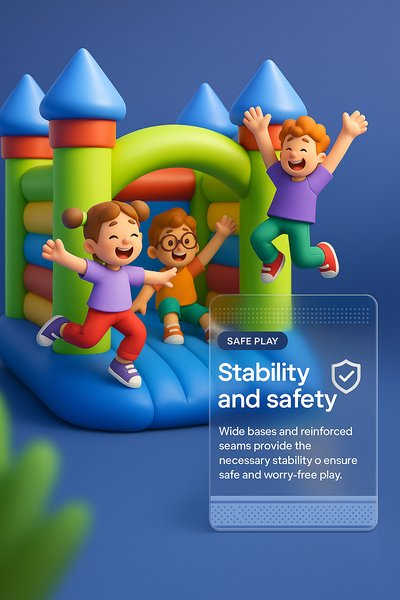 Kids Enjoying Fun on an Inflatable Bounce House