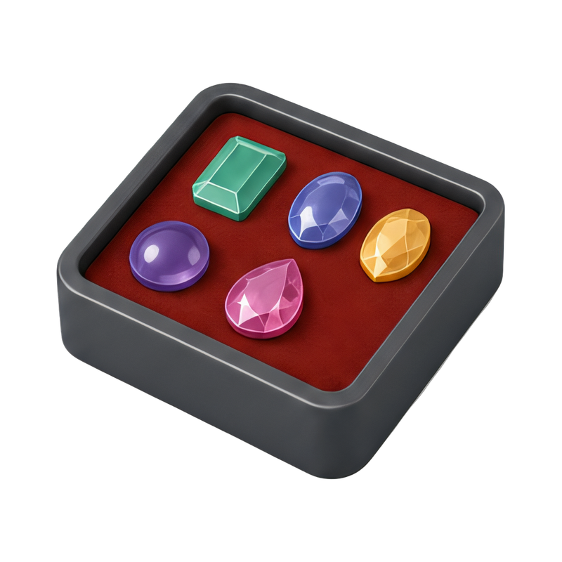elegant velvet gem tray