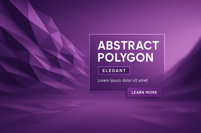 Modern Abstract Polygon Design in Purple Shades