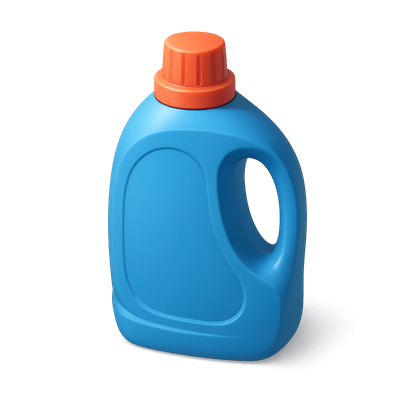 Stylish 3D Laundry Detergent Bottle Icon