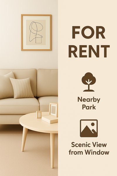 Real Estate Promotional Graphic for Rental Property