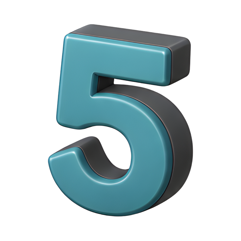 Modern digital five illustration